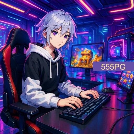 Imagem promocional da 555PG mostrando a plataforma e suas vantagens