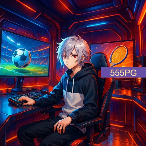 Imagem promocional da 555PG mostrando a plataforma e suas vantagens